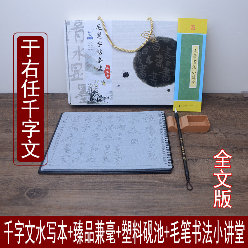 添今堂 于右任标准草书千字文字帖水写布套装 成人初学者章草入门练字帖书法临摹描红沾水重复练习水写毛笔字