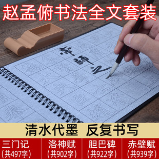 千字文 梅花诗 赵体楷书毛笔字帖水写布套装 赵孟俯行书字贴练字专用清水万次速干胆巴碑洛神赋前后赤壁赋中楷