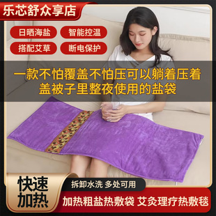 电加热盐袋海盐粗盐热敷包艾灸理疗袋家用盐袋子肩腰部艾草热敷毯