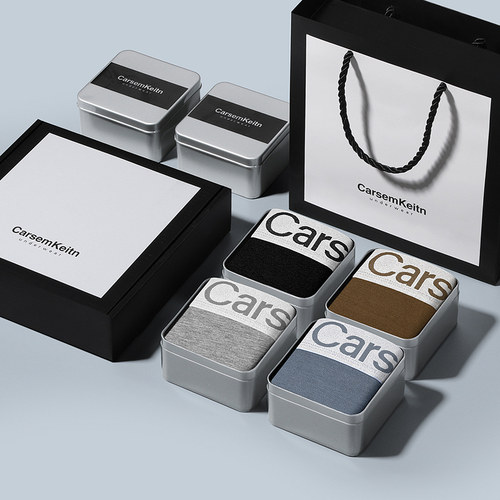 ck礼盒装男士内裤纯棉平角裤薄款