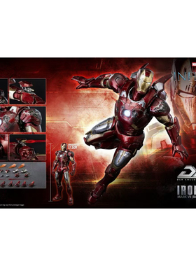 ［定金］Threezero 17.5cm DLX 钢铁侠Mark 7 战损版 可动人偶