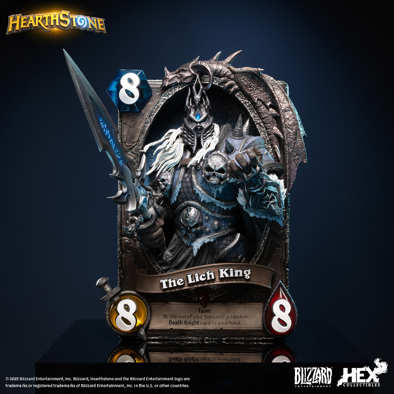 [定金]Blizzard暴雪游戏官方正版周边炉石传说巫妖王卡牌艺术雕像