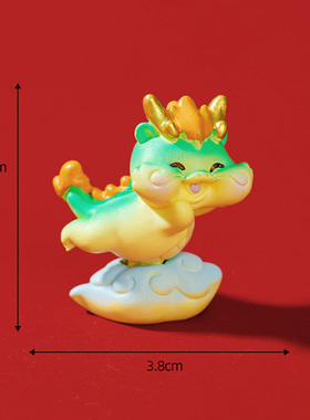 可爱小龙人一飞冲天桌面装饰小摆件办公桌个性创意国潮装饰品
