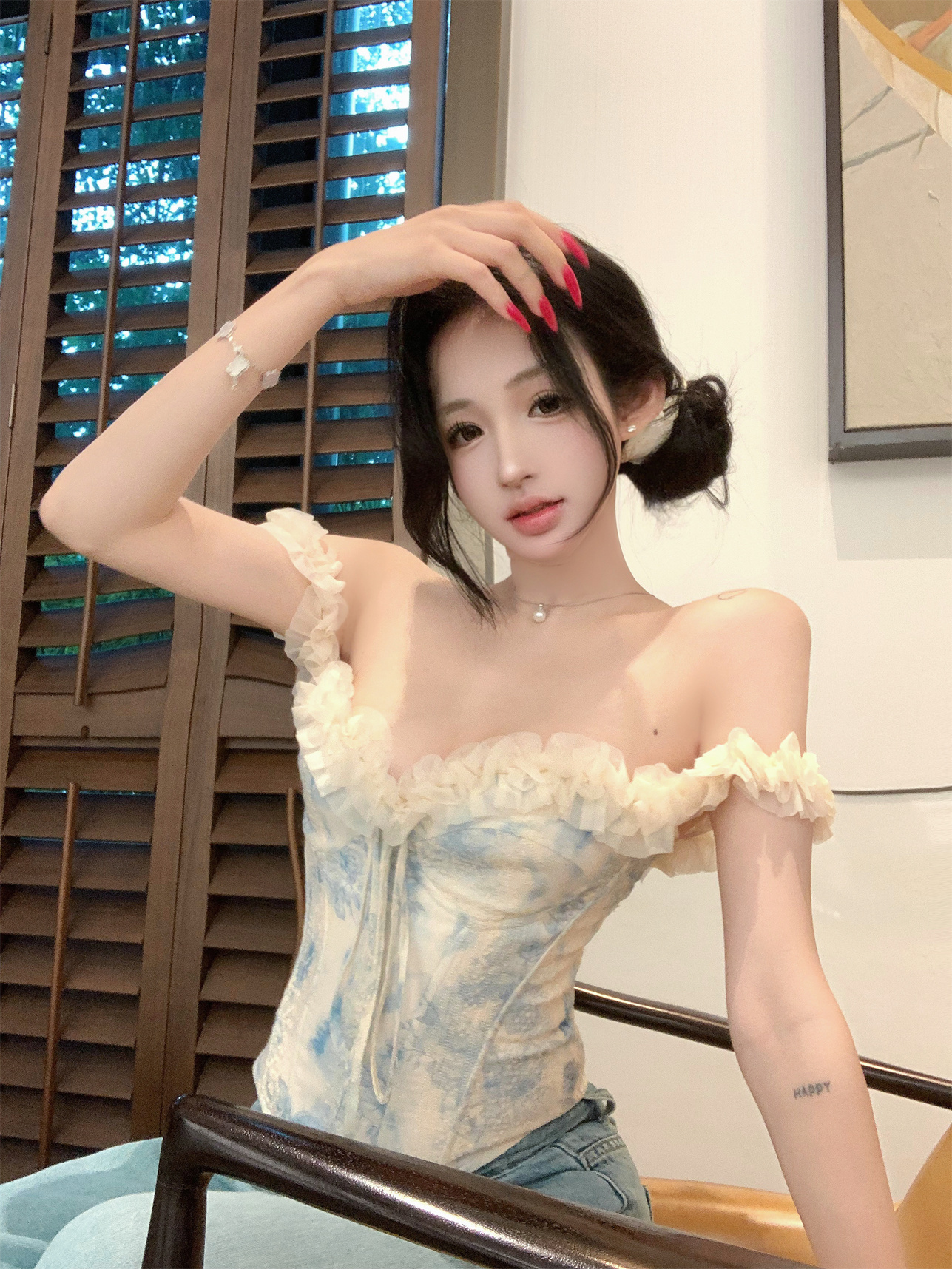 Canotta a tubo in rete patchwork Pure Desire Style da donna, estiva, con reggiseno a spina di pesce, interno, top sexy per ragazze sexy, esterno_voghion.com