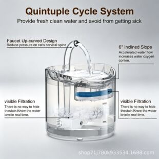 Pet water dispenser automatic circulation filtration cat wat
