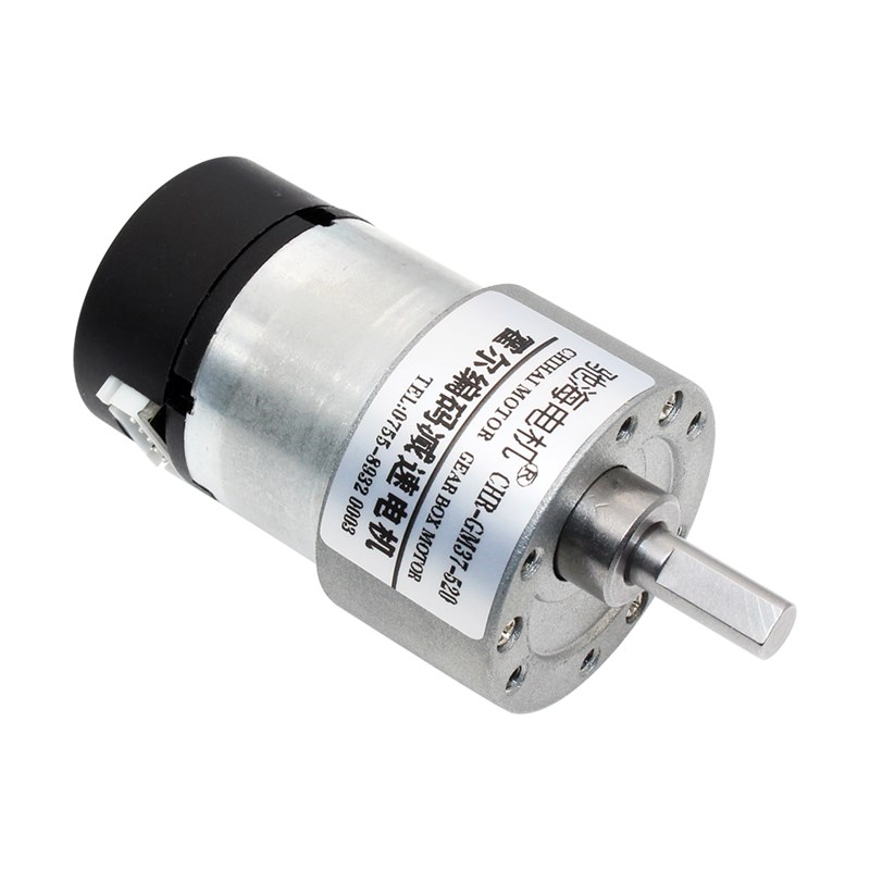 厂家直销 520直流减速电机带编码盘测速两轮自平衡小车倒立摆直立