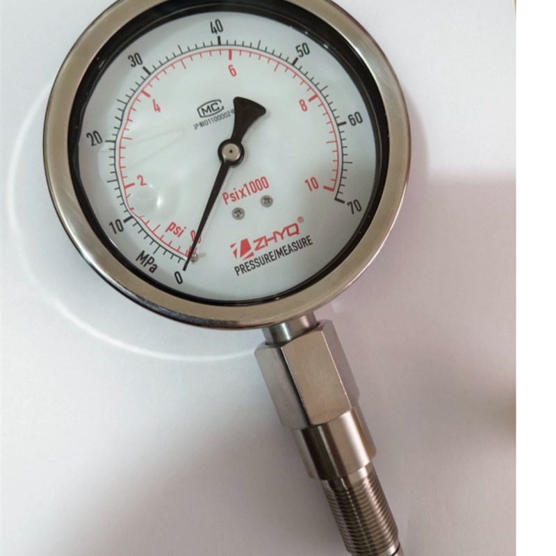 PT124Y-620-100mpa上海东华锦竹均质机朝辉不锈钢隔膜压力表ZHYQ