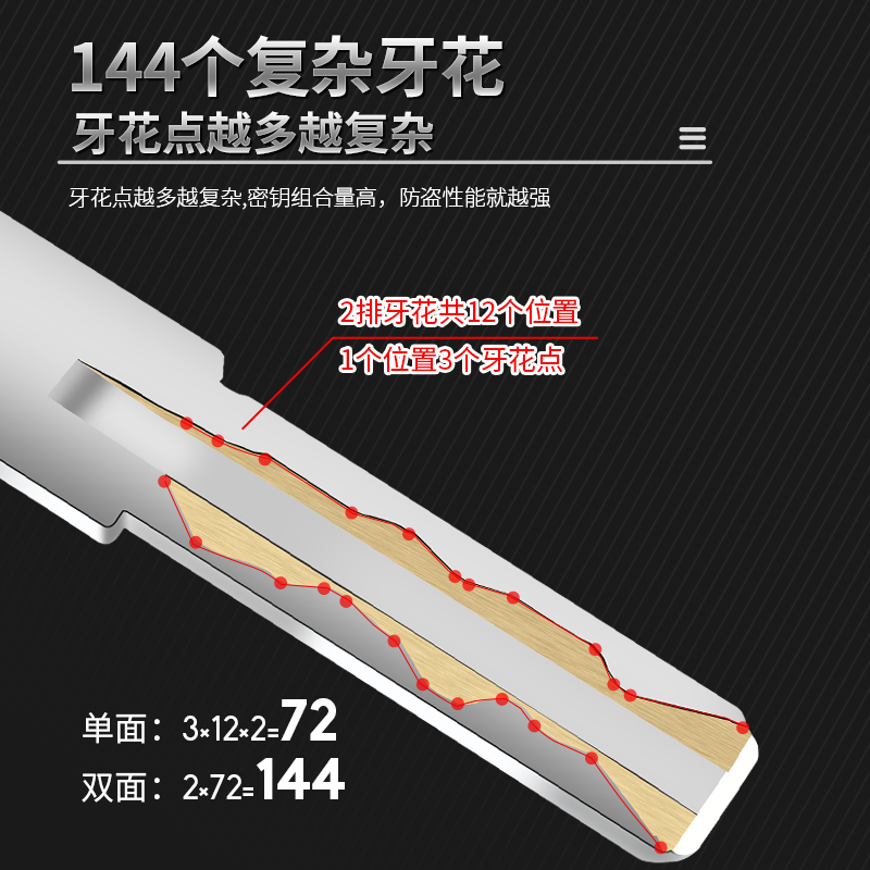 用防盗门锁芯超C级锁芯家通用型全铜锁心叶片进入户大门cbd换锁心