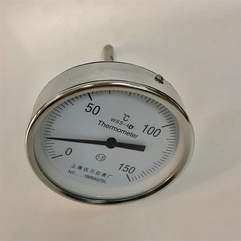 轴向双金b属温度计 WSS-401 0-100度 尾杆长75mm m27x2