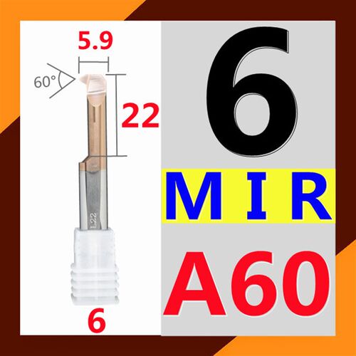 微小径镗刀60度钨钢内螺纹铣刀MIR铝用T槽不锈钢涂层内孔车刀mtr4