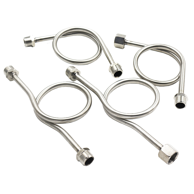 不锈钢304压力表表弯缓冲管冷凝管M14*1.5M20*1.5内丝4分DN15外丝