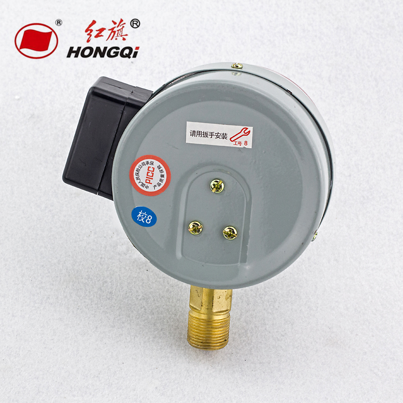 厂家直销 红旗仪表 YX-100 电接点压力表 0-1.6MPA水泵水塔控制器