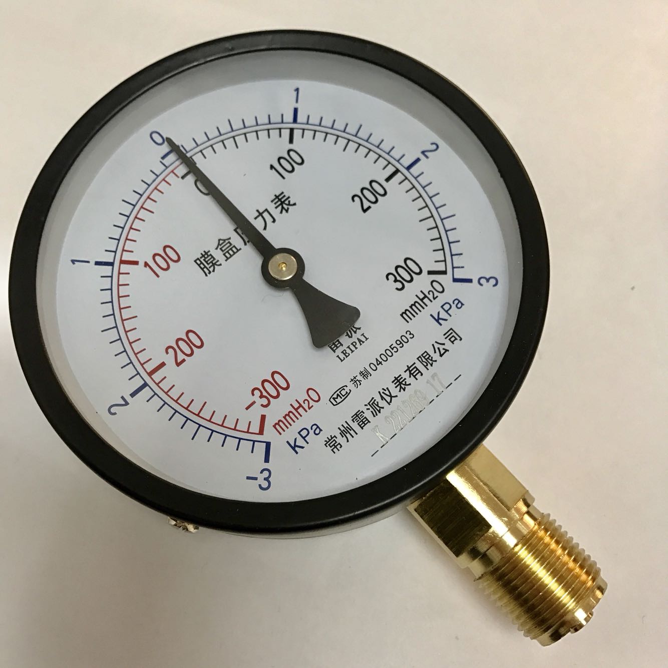 +-3kpa +-300mmh2o 膜盒压力表 YZE-100 直径100mm 螺纹m20x1.5