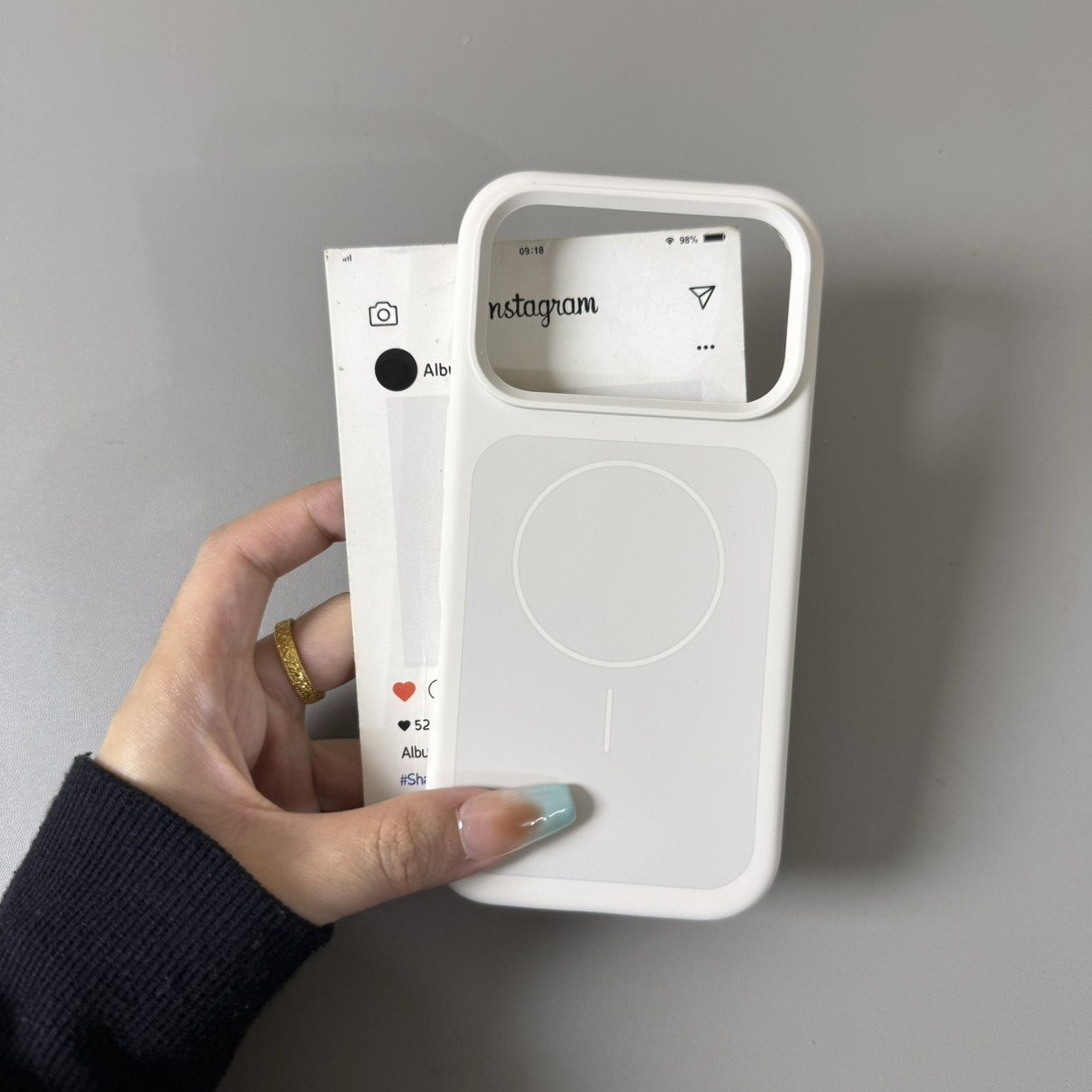 小众ins古董白液态磁吸壳适用iPhone17pro手机壳苹果1