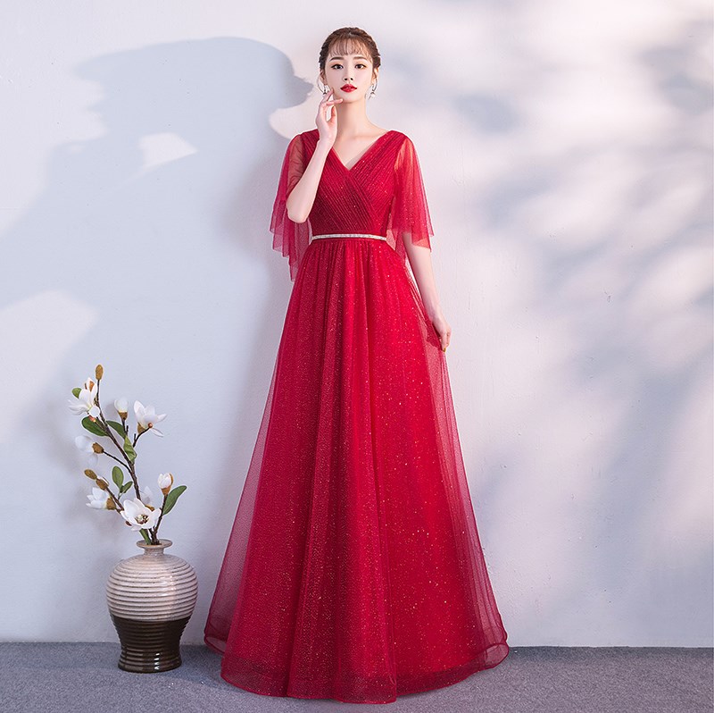 2019新款演出服合唱团宴会晚礼服新娘结婚敬酒长款表演年会主持人在类目 女装/女士精品, 婚纱/旗袍/礼服, 礼服/晚装中 - 来自Buy2taobao.com提供专业的淘宝代购服务