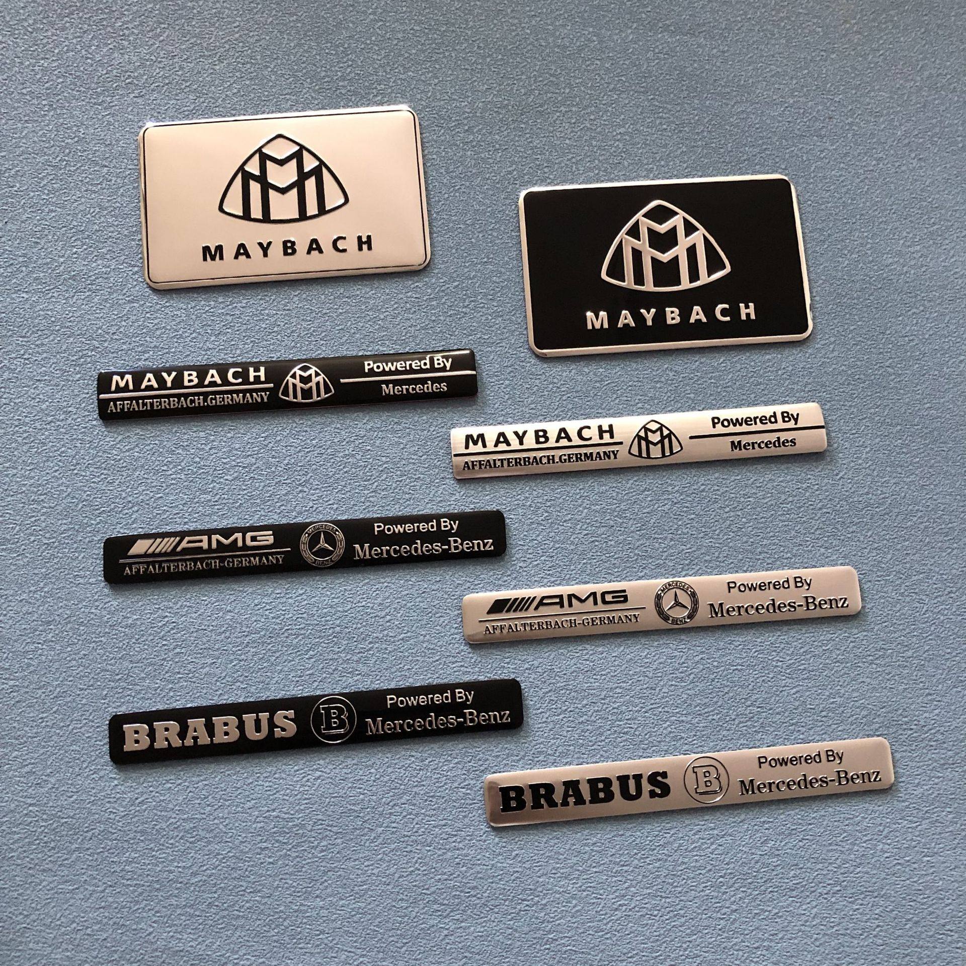 适用奔驰AMG迈巴赫金属贴标 巴博斯BRABUS改装铭牌铝标汽车装饰贴