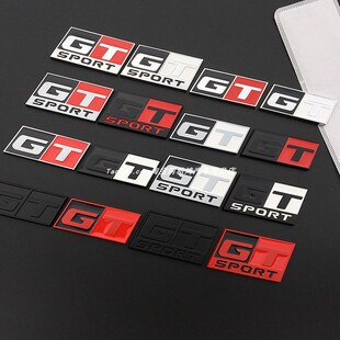 GT车标金属贴 gt86车身贴改装 gt车标标志 SPORT中网标 gt标