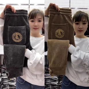 子百搭小脚长裤 加厚休闲裤 精神口袋潮9158 秋冬灯芯绒男裤 2022男士