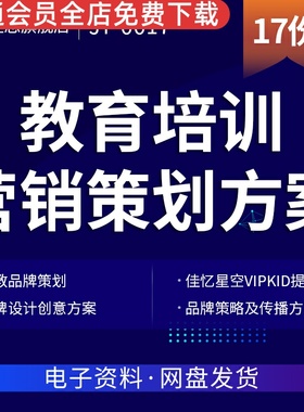 教育培训营销策划方案大全早教品牌推广策划品牌设计创意方案佳忆星空VIPKID提案品牌策略及传播方案合集