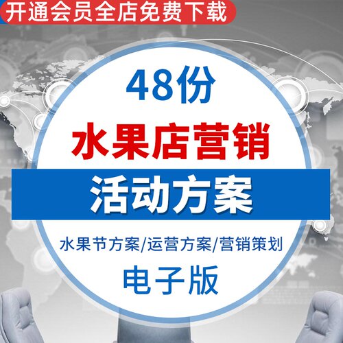 水果店果蔬超市水果摊果蔬网络推广营销活动策划方案案例文档水果节方案营销分析广告词开业指南运营方案