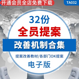 精益生产改善全员改善创意功夫提案全员改善KAIZEN培训PPT教程手册+PPT培训资料+评比制度+表格+提案资料合集