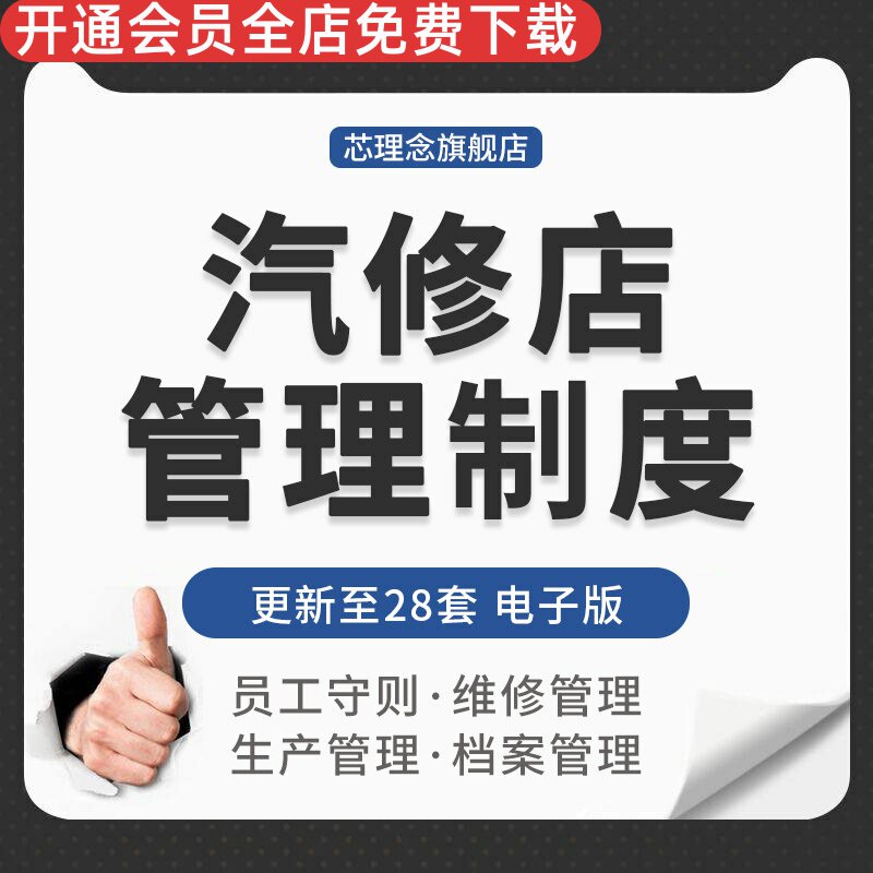 汽车员工规章制度安全管理工具