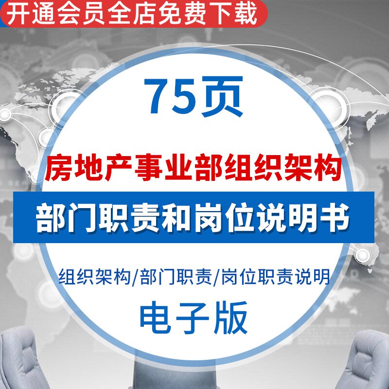 组织架构部门可编辑岗位说明书