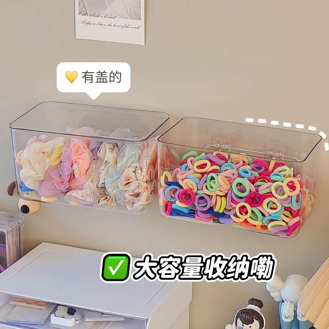 发饰收纳盒免打孔壁挂式