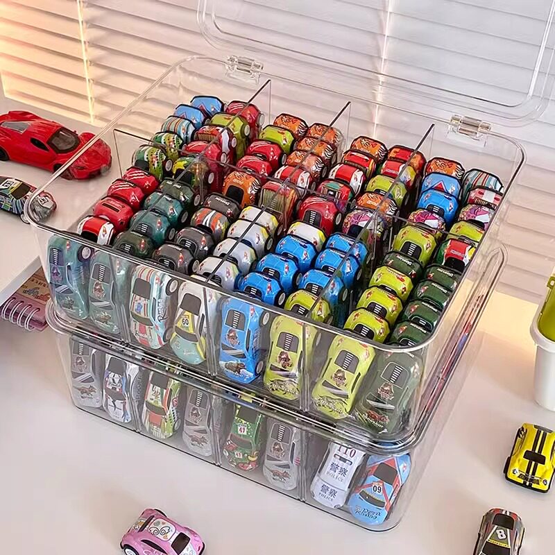 儿童玩具收纳盒宝宝小汽车整理收纳神器桌面大容量分格展示置物架,收纳整理,桌面收纳盒,淘宝优惠券,粉丝福利购,淘宝优惠卷