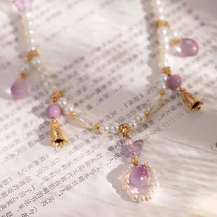 古风项链女童粉色仙气汉服配饰软璎珞明制璎珞古装饰品汉元素国风