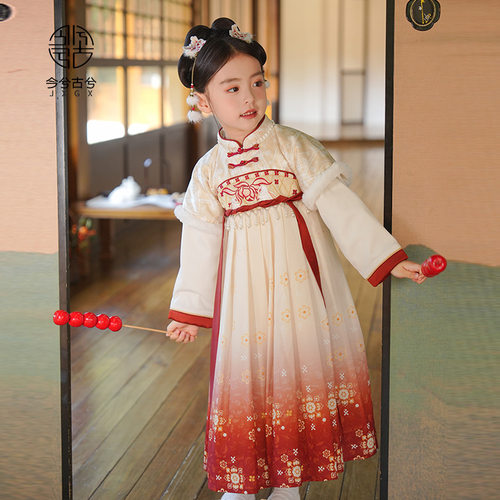 汉服女童秋冬季连衣裙中国风超仙