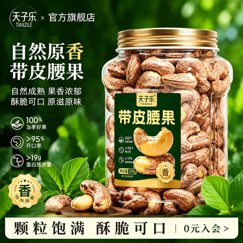 臻选越南产区高品质特大带皮腰果