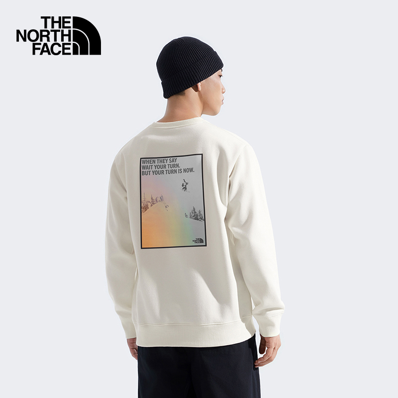 TheNorthFace北面卫衣中性款2025秋冬户外休闲印花圆领套头衫8F0S