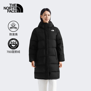 TheNorthFace北面长款 羽绒服女户外700蓬鹅绒保暖防泼水外套8ED8