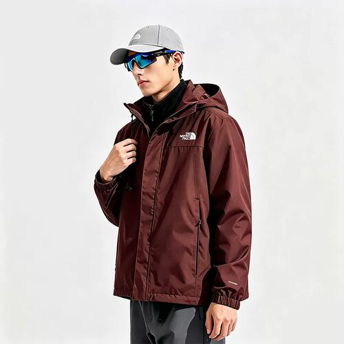 北面硬壳防水冲锋衣男秋冬户外