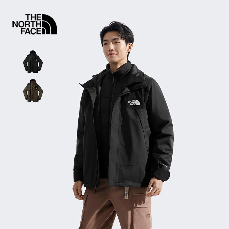 TheNorthFace北面三合一冲锋衣男25秋冬户外保暖鹅绒内胆硬壳8DNH