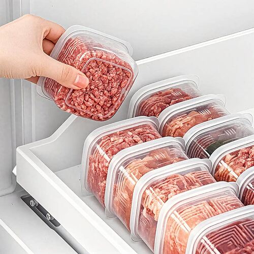 冷冻收纳盒冰箱专用冻肉分装食品级保鲜盒食物密封塑料分格小盒子