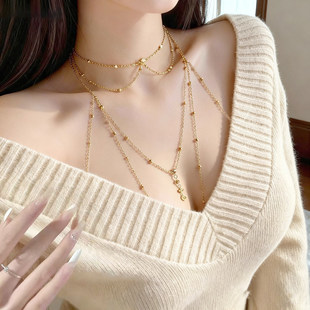 辣妹锁骨链胸链性感风锁骨女士高级感身体链条男士小胸情轻奢趣型
