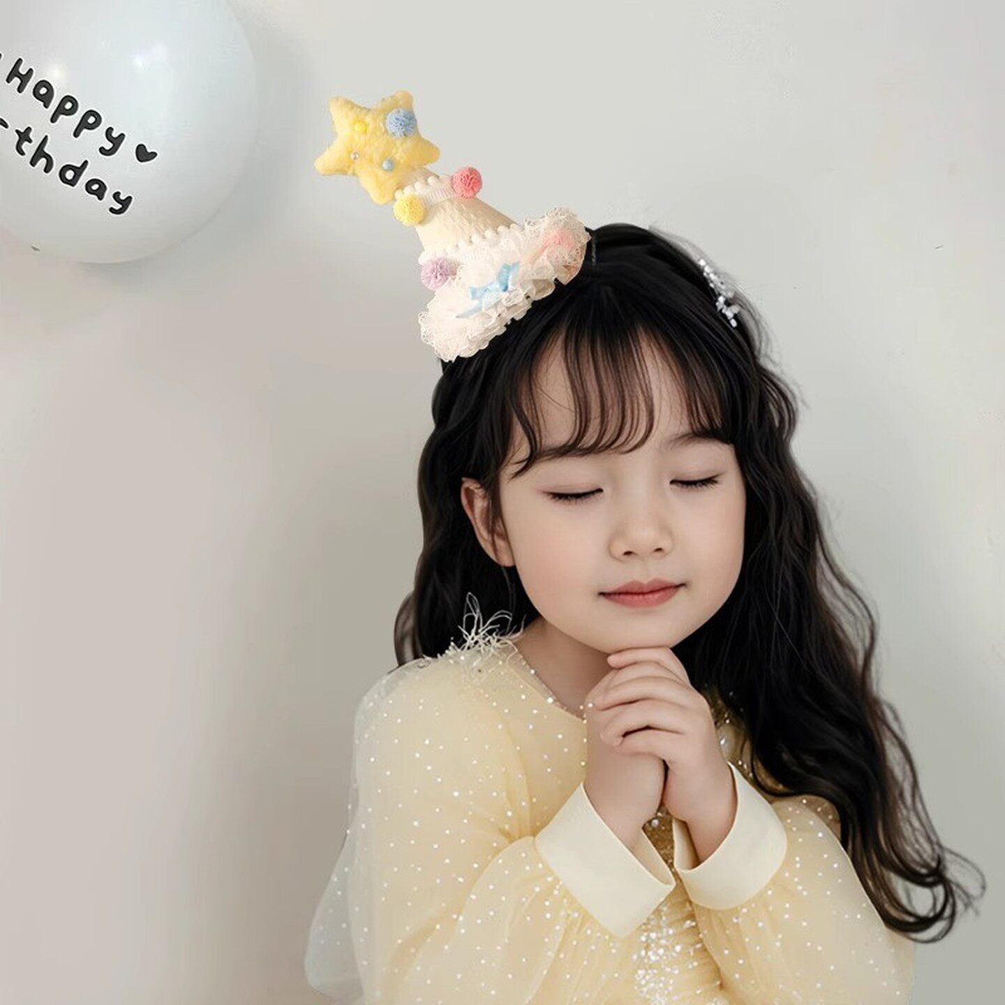 生日帽子头饰氛围感道具拍照女生儿童氛围感场景布置装饰发夹头箍