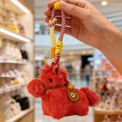 小马挂件包包毛绒玩偶挂饰可爱马年生肖吉祥物2026年新款新年礼物