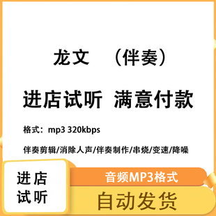 龙文 伴奏 音乐剪辑降噪去混响音乐伴奏制作 mp3高品质