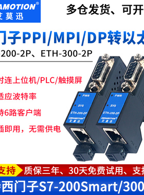 艾莫迅兼容西门子200/300/Smart PLC串口PPI-MPI-DP转以太网模块