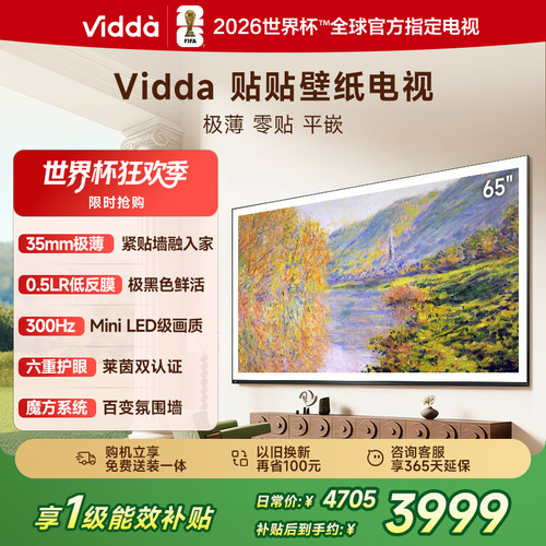 Vidda贴贴壁纸电视65英寸