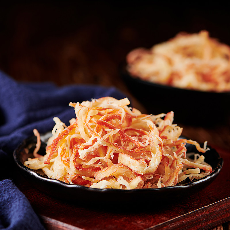 渔大叔鱿鱼丝即食海鲜零食孕妇鱿鱼片大连特产小吃香辣手撕鱿鱼条