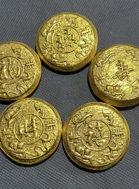 古玩杂项仿古钱币五帝通宝雕母钱龙凤呈祥花钱加大加厚一套