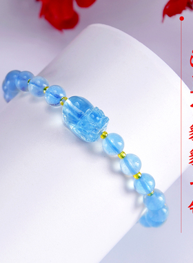 爆款貔貅手链女款蓝绳海