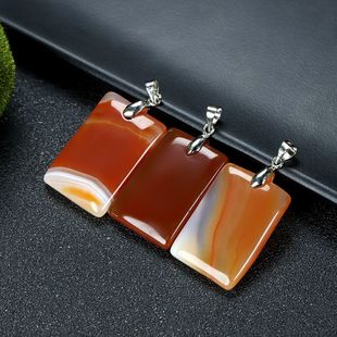 正品玛瑙挂件纯天然高档平安无事牌男女款真玉坠南红吊坠玉石项链