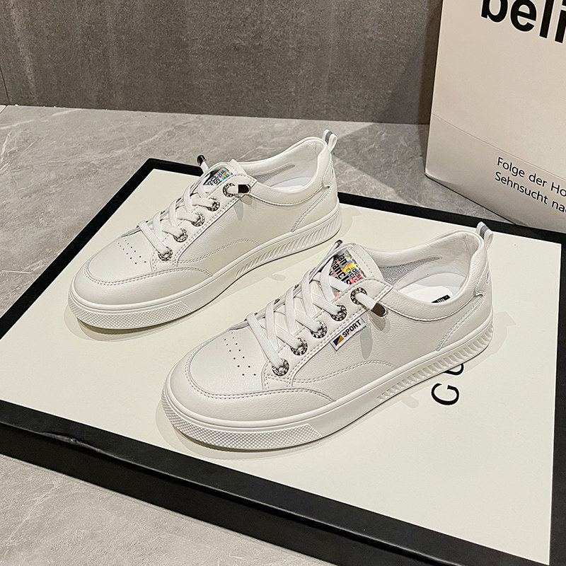 小白鞋女2025年新款女鞋爆款百搭休闲平底单鞋ins潮软皮休闲板鞋,女鞋,休闲板鞋,淘宝优惠券,粉丝福利购,淘宝优惠卷