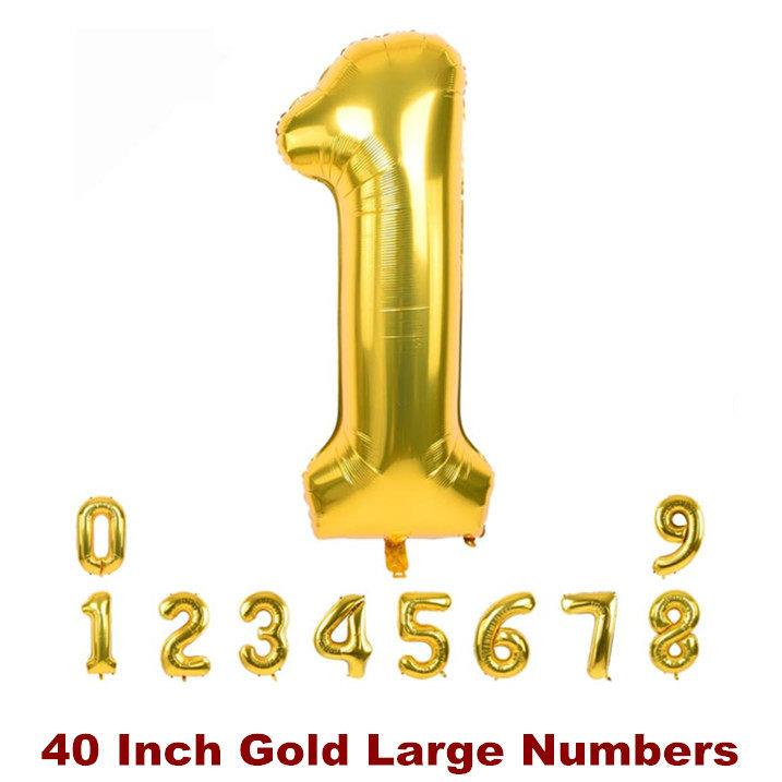 Balloon Numbers 40 Inch Birthday Party Graduation Festival - 实物图