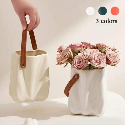 Modern Decorative Vase Handbag Ceramic Vase Decoration Home